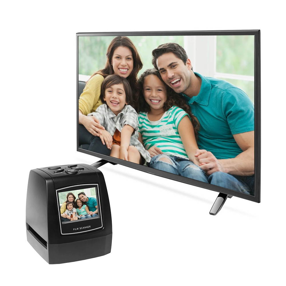 Portable Negative Film Scanner 5MP 35mm 135mm Slide Film Converter Photo Digital Image Viewer with 2.4" LCD Build-in Editing Software