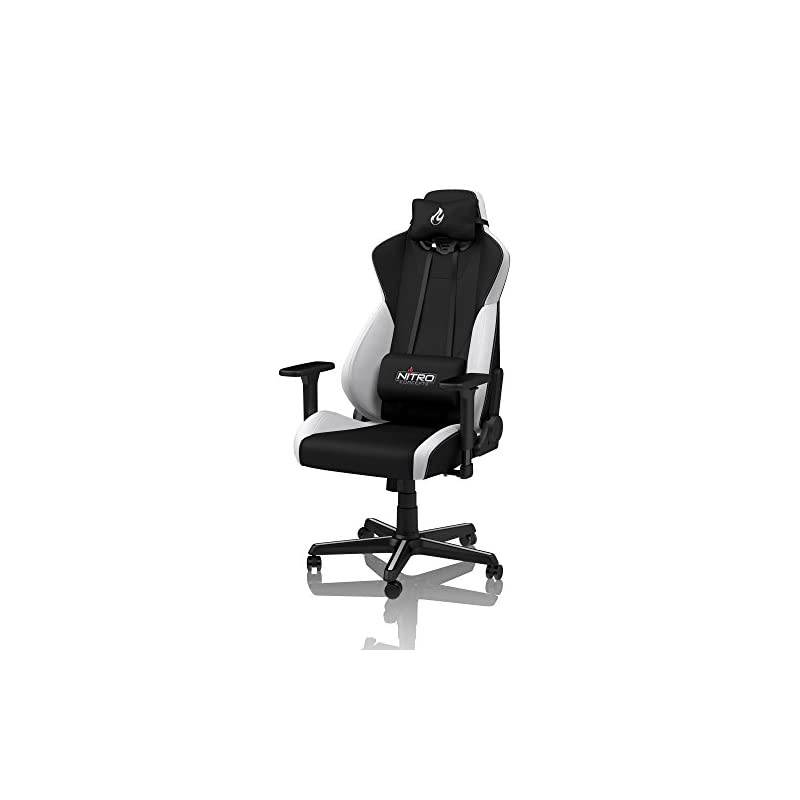 S300 Gaming Chair - Radiant White - Office Chair - Ergonomic - Cloth Cover - Up to 300 lbs Users - 90&deg; to 135&deg; Reclinable - Adjustable Height & Armrests