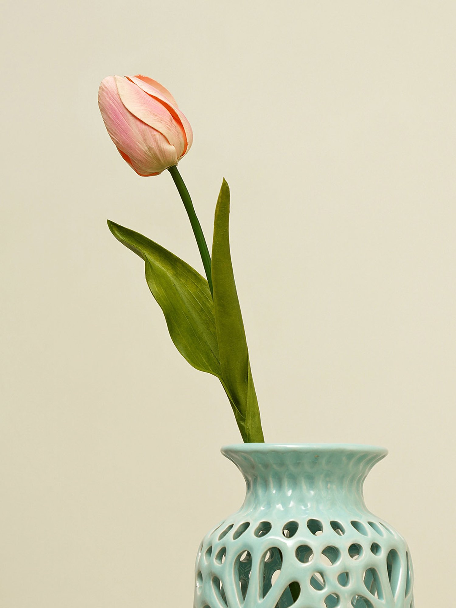 Pure Home and Living Pink Plastic Solid Flower Stems