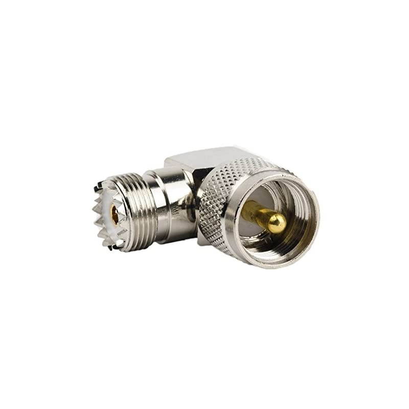 RF coaxial coax adapter UHF male PL259 to female so239 right angle