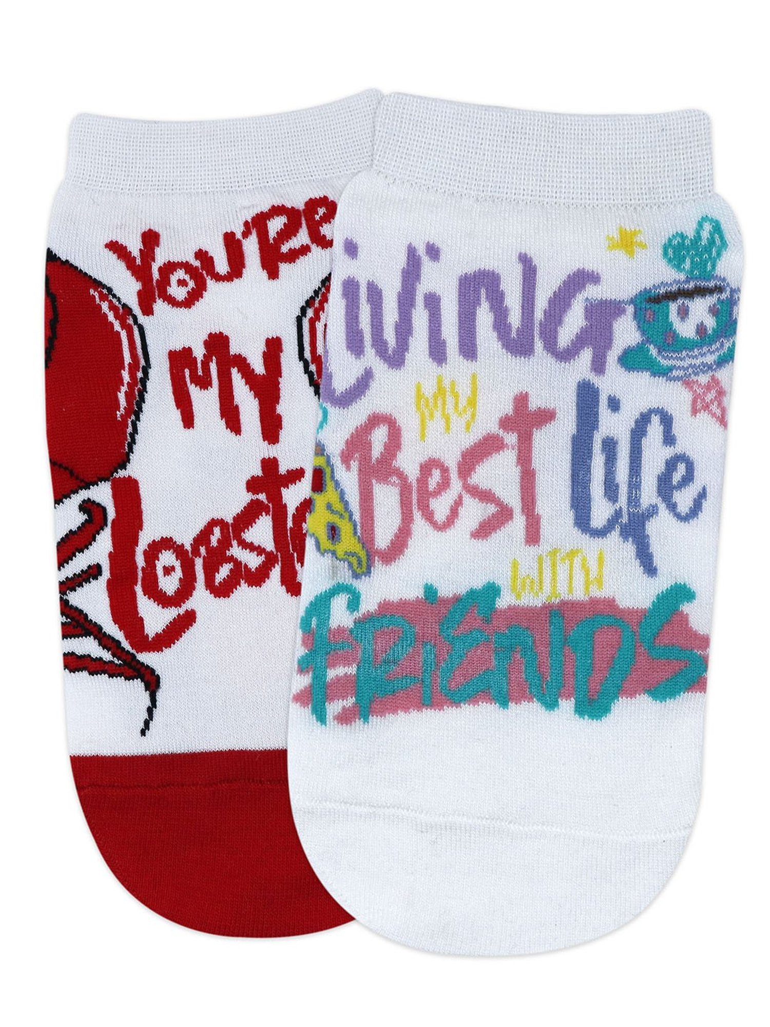 BALENZIA Multicolor Printed Socks (Pack Of 2)