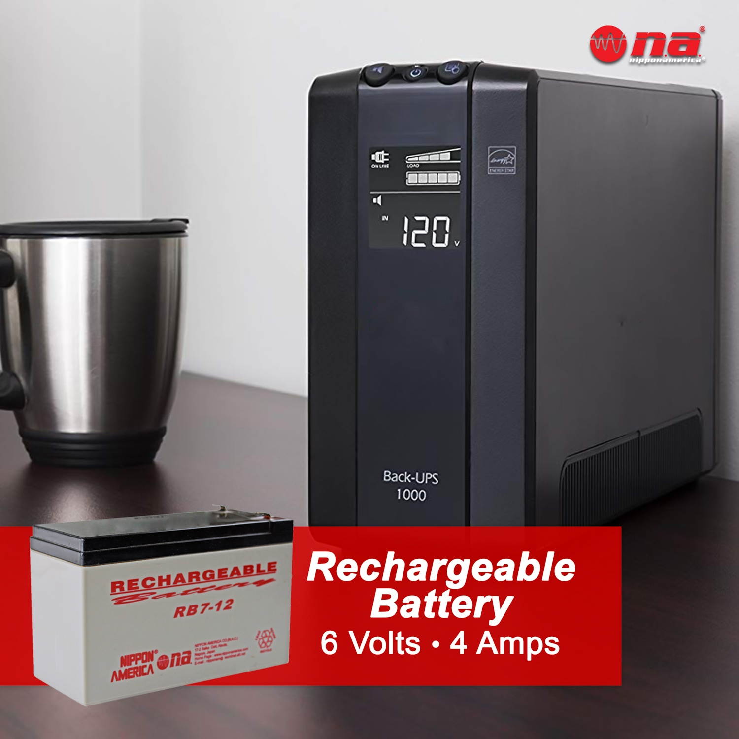 NIPPON RB712 12V RECHARGEABLE BATTERY 7AH NIPPON AMERICA