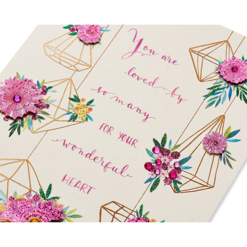 Mothers Day Greeting Card Hanging Geo Flowers - PAPYRUS