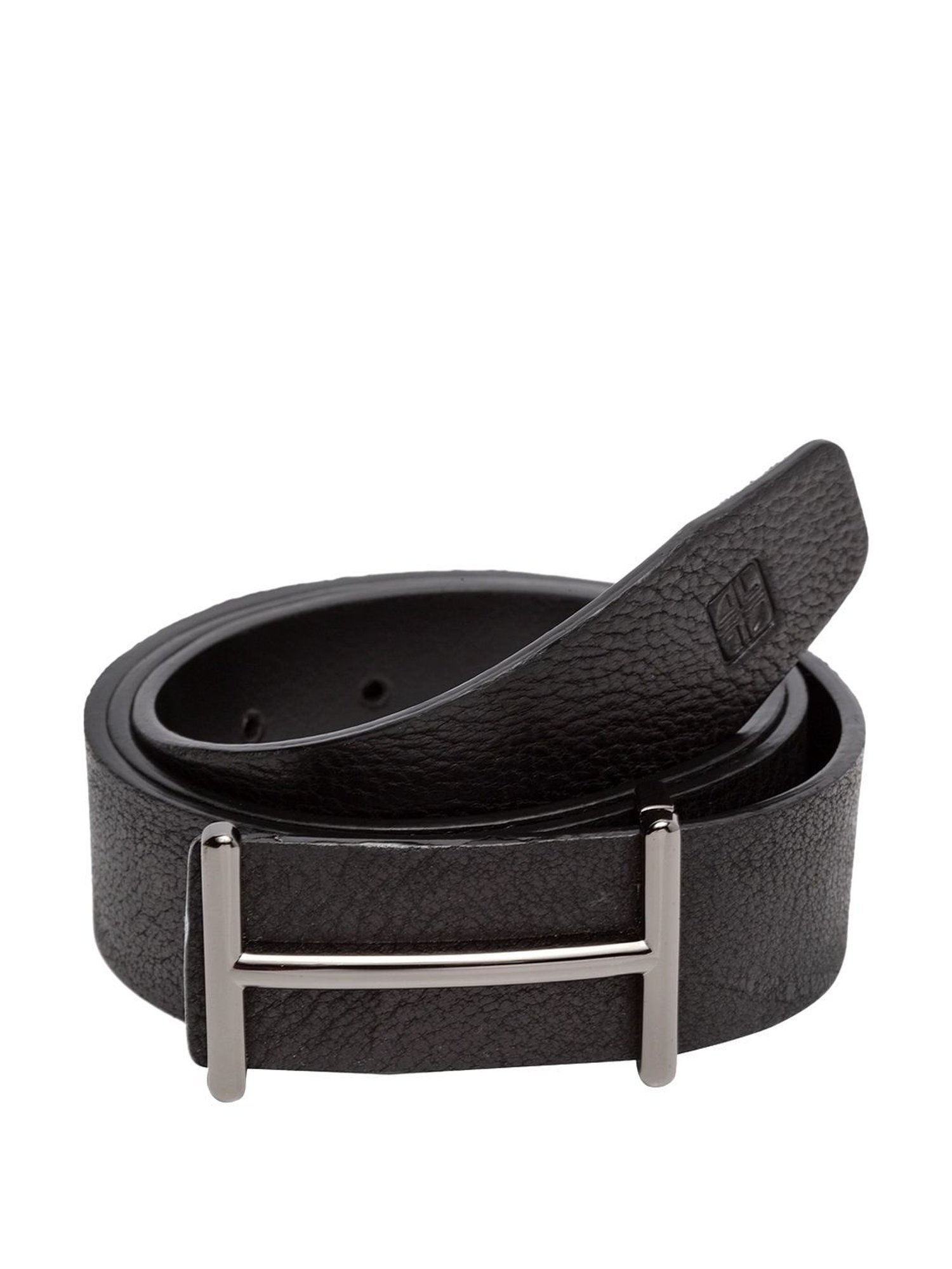 Carlton London Black Leather Waist Belt For Men