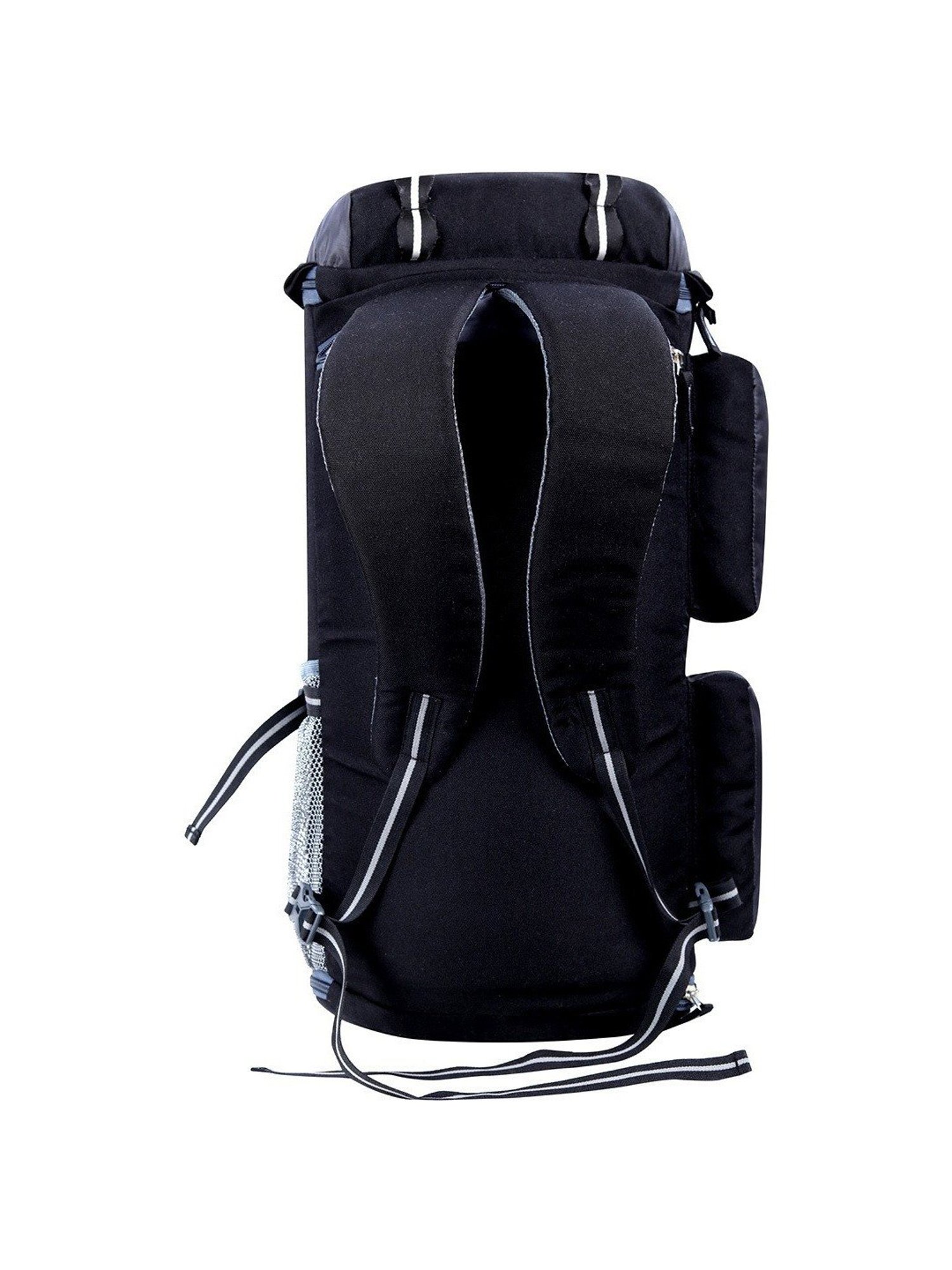 Leather World 45 Ltrs Black & Grey Medium Convertible Rucksack Backpack