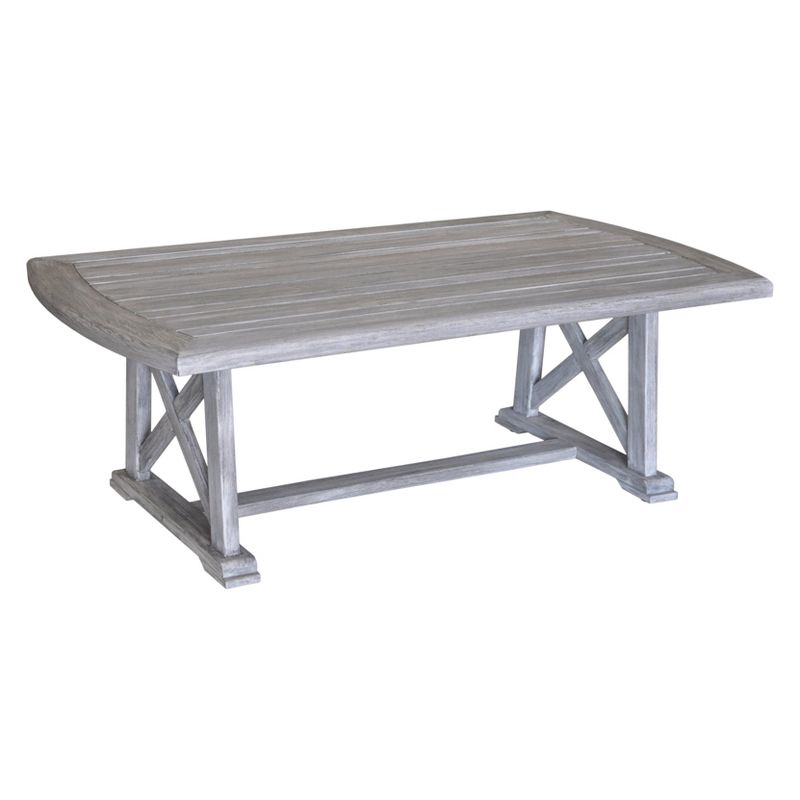 Teak Surf Side Rectangle Outdoor Dining Table - Driftwood Gray - Courtyard Casual