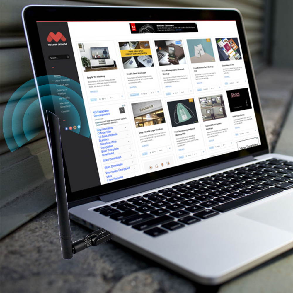 Mini Wireless Adapter with External Antenna Supports Soft AP to establish a quick wireless LAN network 802.11N 150Mbps