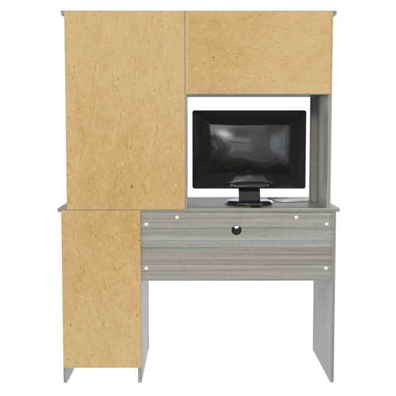 Workstation with Hutch Gray - Inval