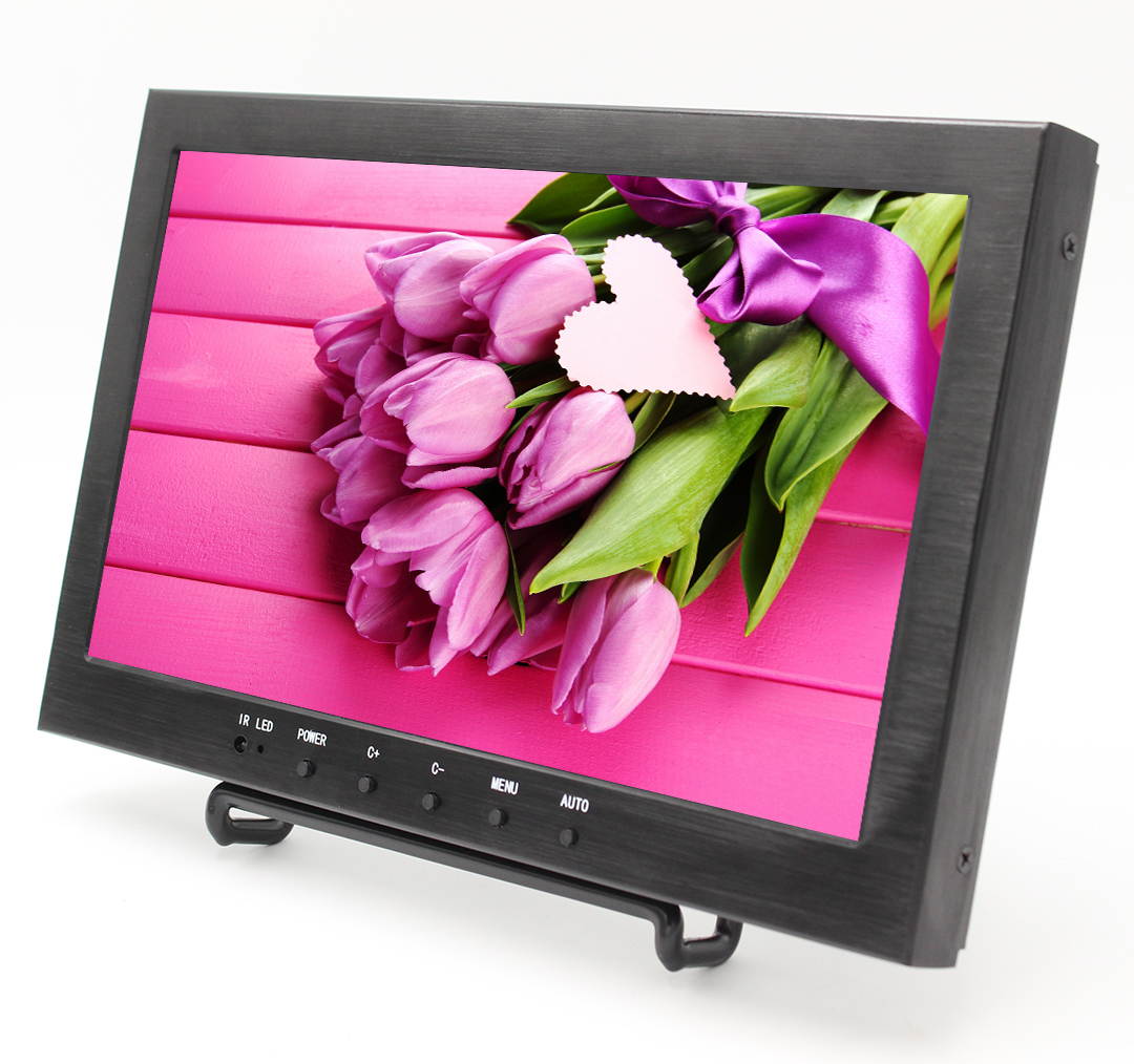 10" Monitor 1366&times;768 60Hz IPS LCD Portable Monitor with HDMI / VGA / USB / AV / RCA / Headphone Ports, 400cd/m2  800:1, Without Touch, 10 inch Portable Display Applied to Various Terminal Display.