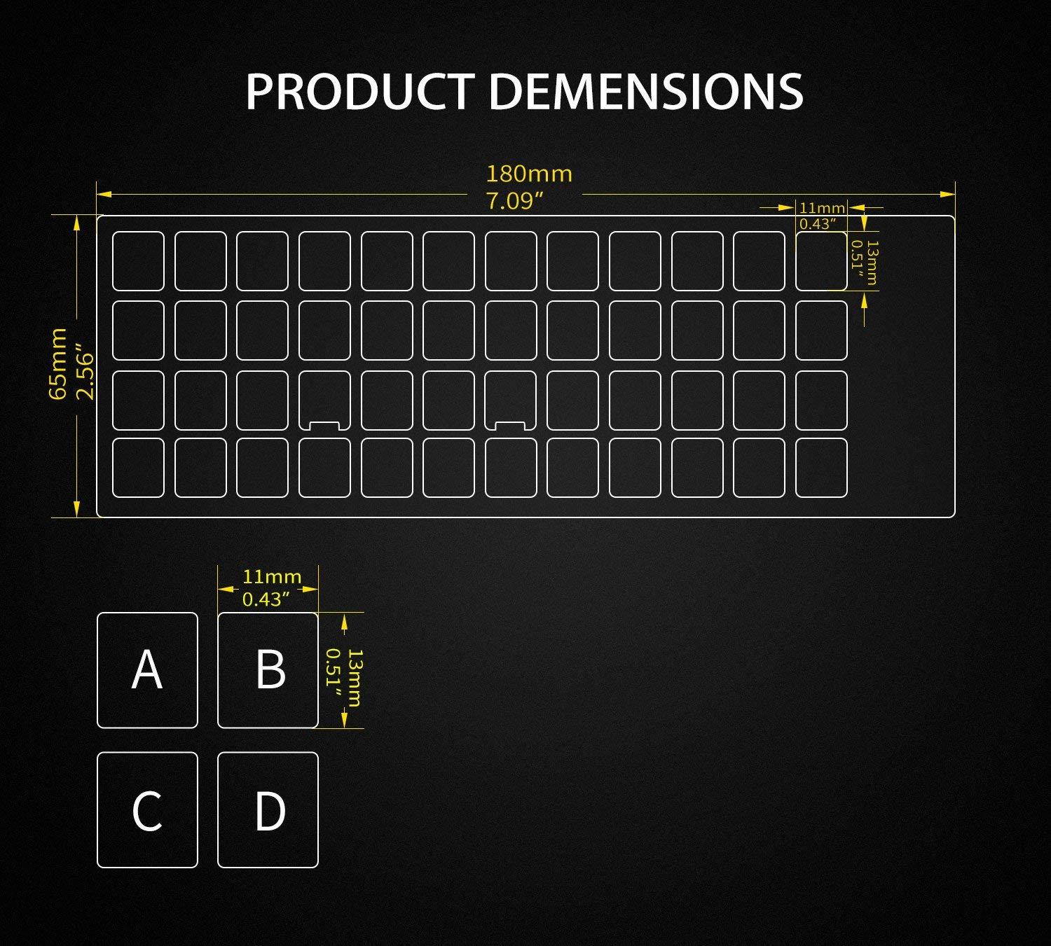 2PCS Pack Korean Keyboard Stickers, Matte Vinyl Keyboard Sticker with White Letters Non-Transparent for PC Computer Laptop Notebook Desktop Keyboards (Korean)