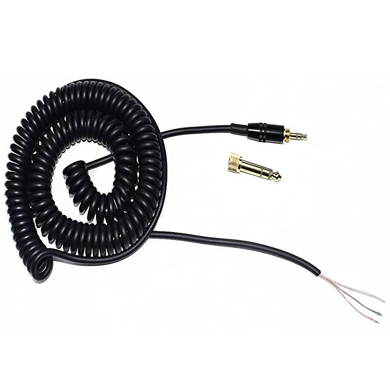 Extension Spring Relief Coiled Audio Cable for Sony MDR7506 MDRV6 V600 V700 V900 ATHM50 Headphones