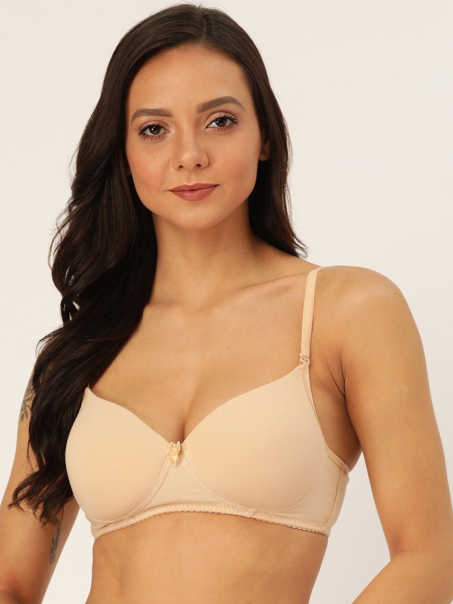 Lady Lyka Multicolor Non Wired Padded T-Shirt Bra (Pack of 2)