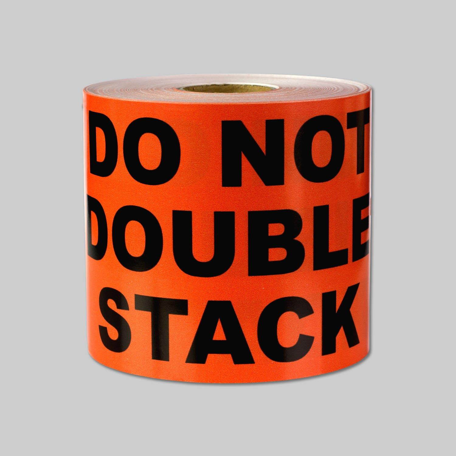 DO NOT DOUBLE STACK Warning Labels Self Adhesive Stickers (Orange Black / 5" x 3") - 300 labels per package