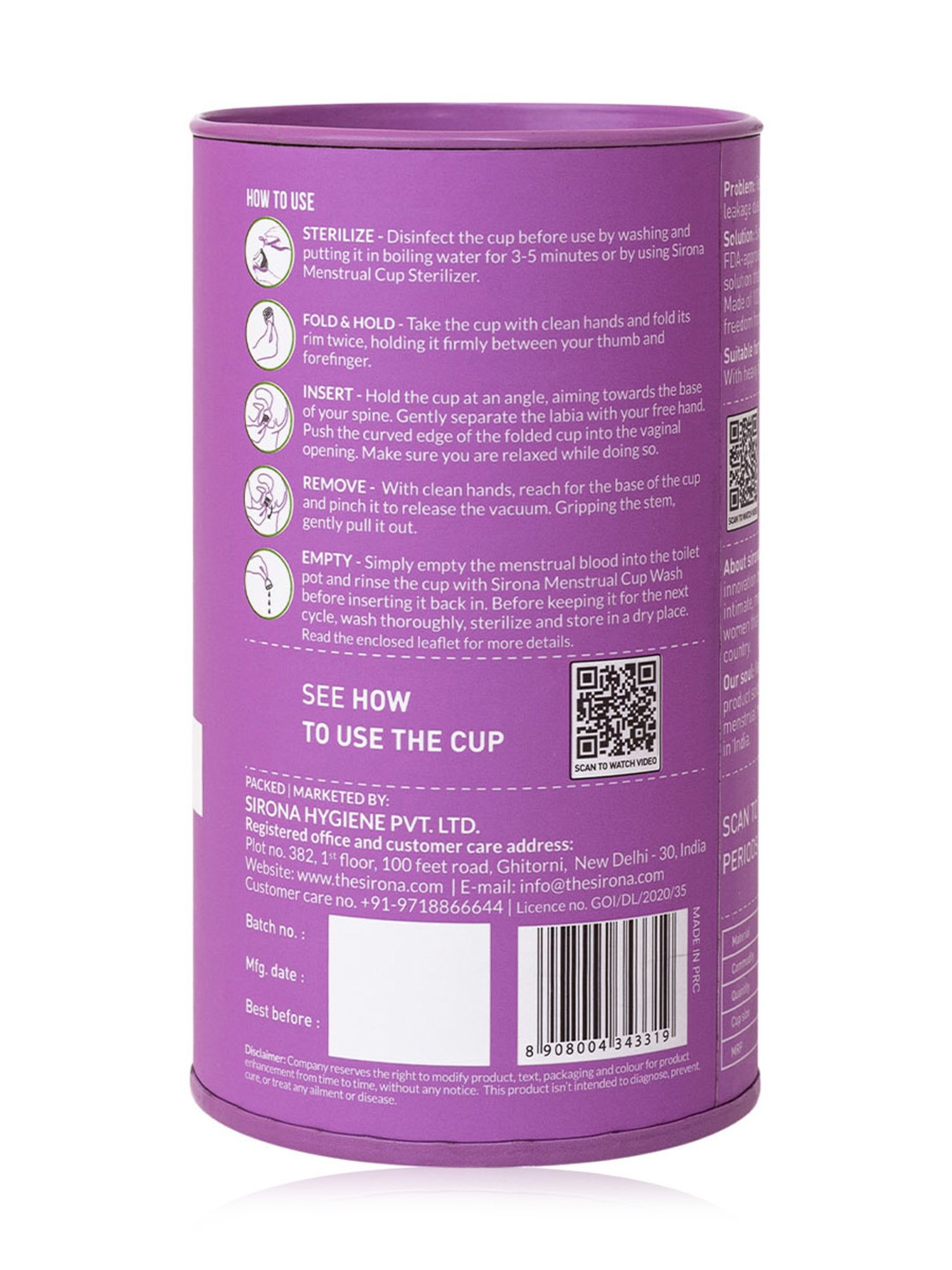 Namyaa Ultra Soft Medium Reusable Menstrual Cup - 50 gm