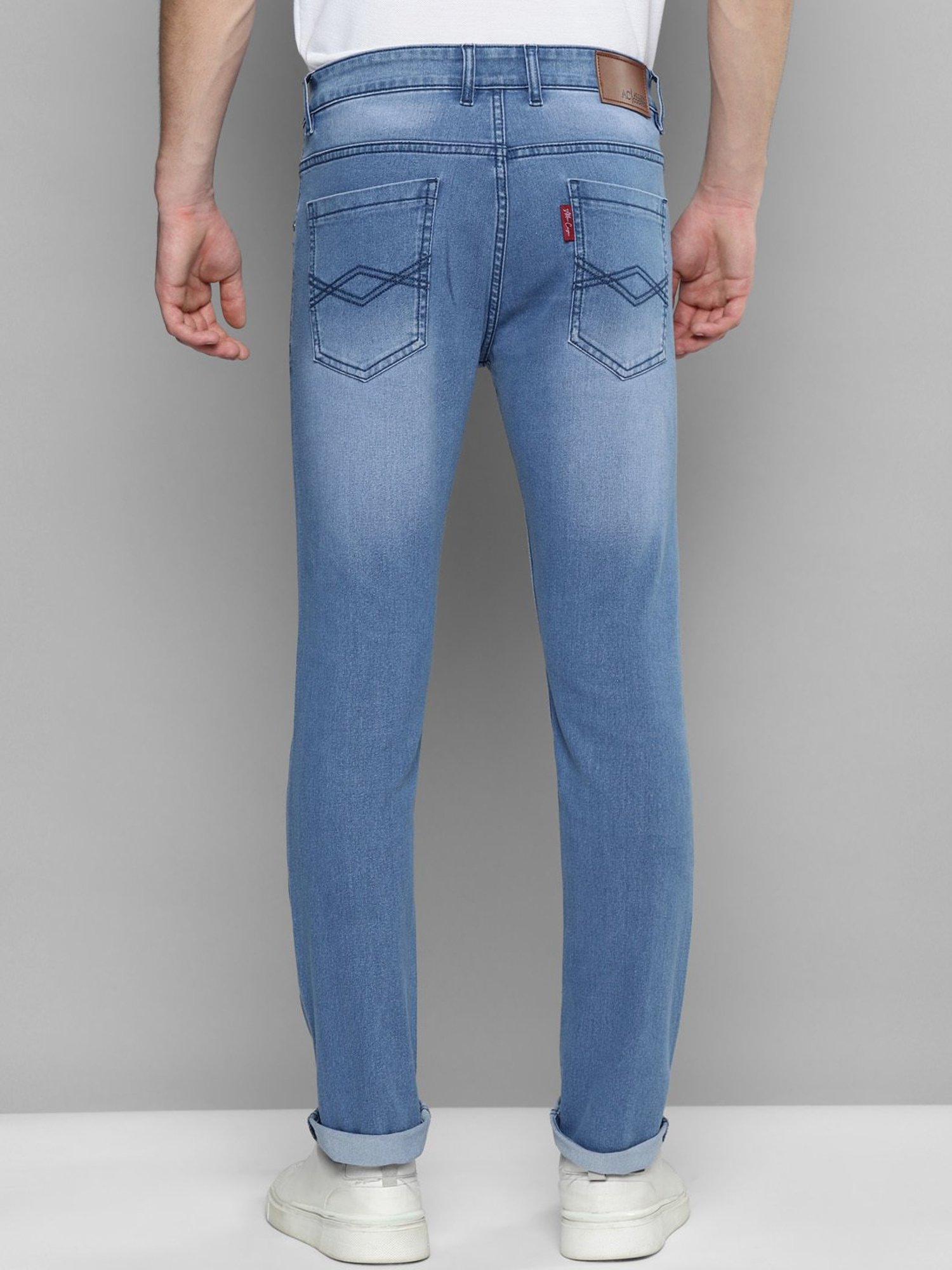 Allen cooper Light Blue Regular Fit Jeans