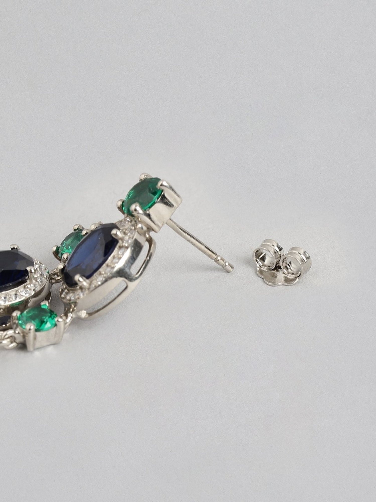 Zavya 925 Sterling Silver Radiant Starfall Rhodium- Dangler Earrings For Women