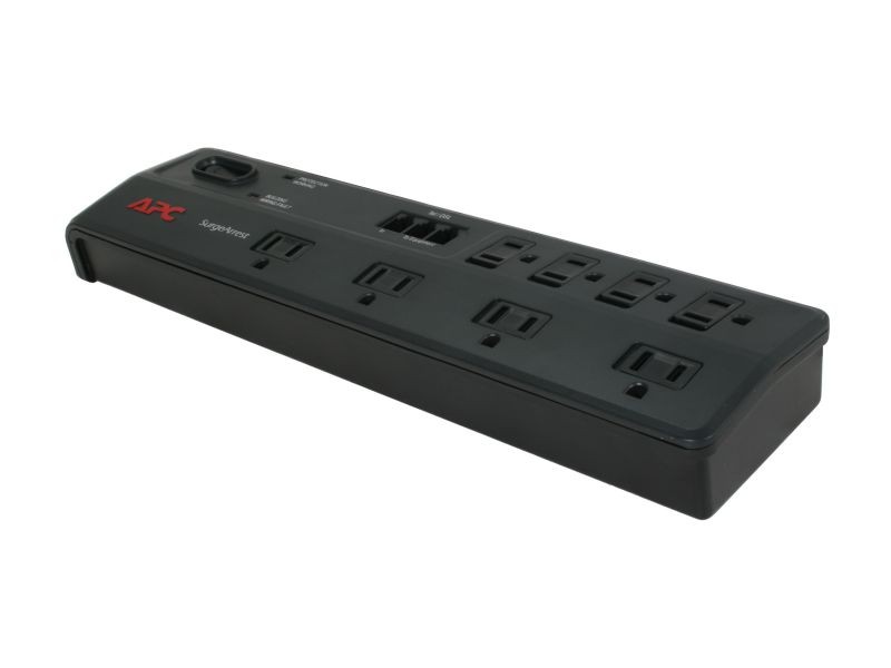 Uninex PS102 RF Remote Control Power Managed 6-Outlet Energy Controlled Surge Protector, Eliminates Standby Idle Electricity Usage, 6-Foot
