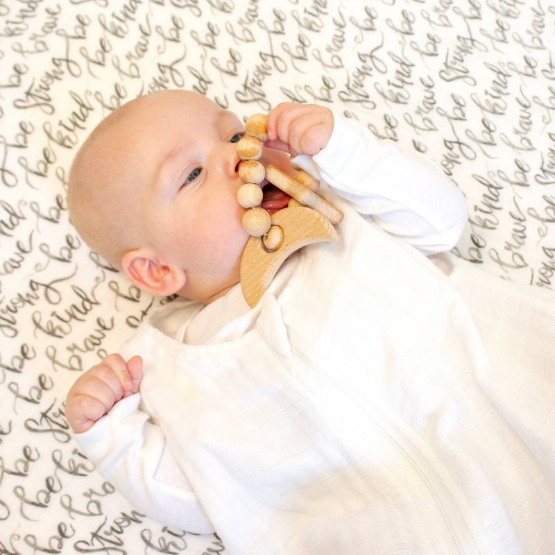 Bebe au Lait Muslin Crib Sheet Just Be