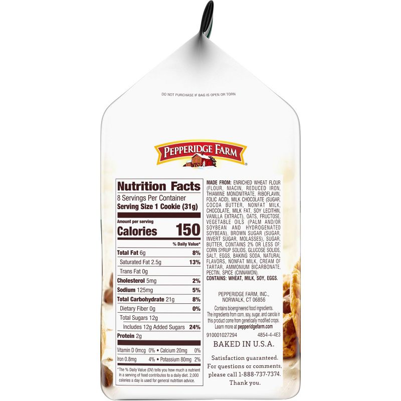 Pepperidge Farm Mackinac Soft Baked Oatmeal Milk Chocolate Cookies - 8.6oz