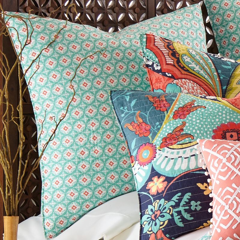 Jules Medallion Quilted Euro Sham - 2pk - Levtex Home