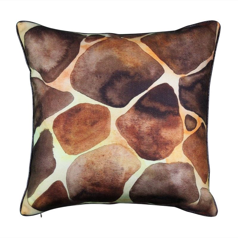 18"x18" Giraffe Reversible Square Pillow Blue - Edie@Home