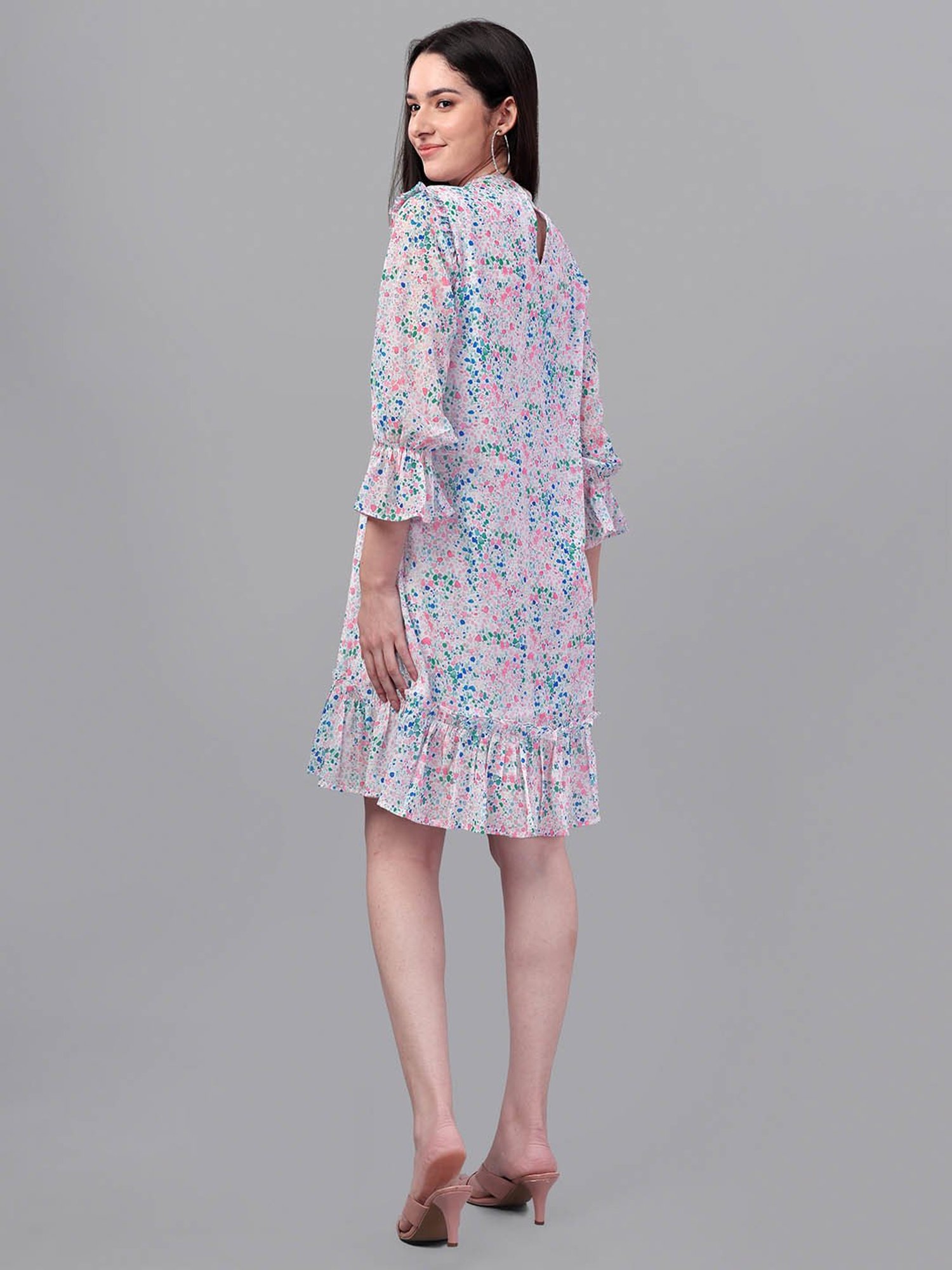 MASAKALI.CO Multicolor Printed A Line Dress