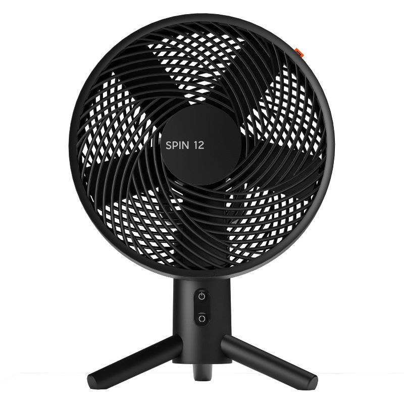 Sharper Image Spin 12 Compact Oscillating Fan Black