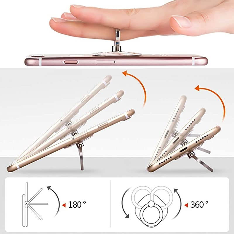 Three PackRing Phone Holder Grip for SmartphonesTabletsPads Marble