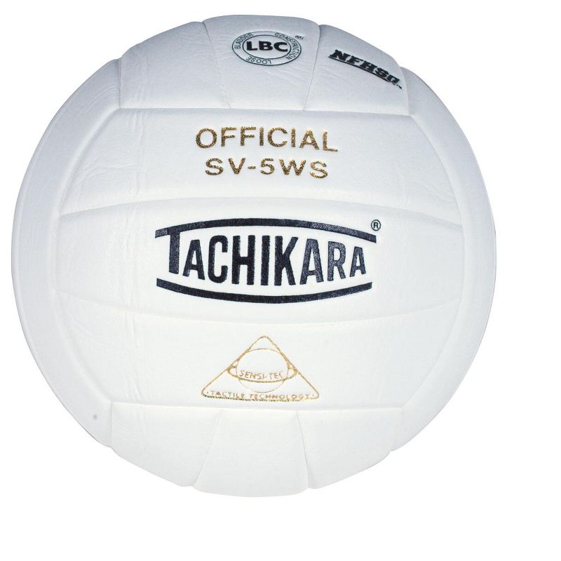 Tachikara SV-5WSC NFHS Composite Leather Volleyball, White
