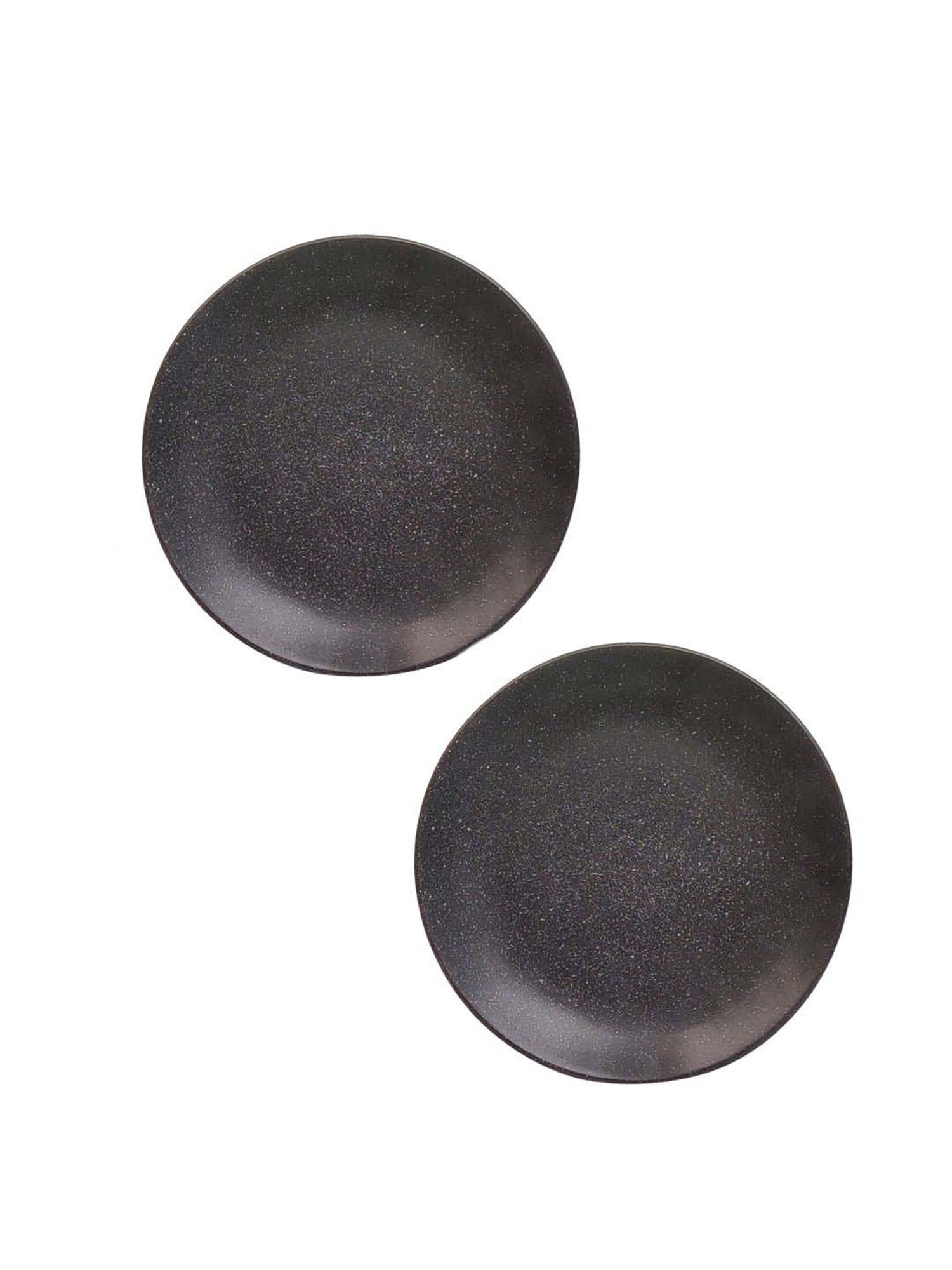 Pure Home and Living Transparent Glass Textured Dinner Plates