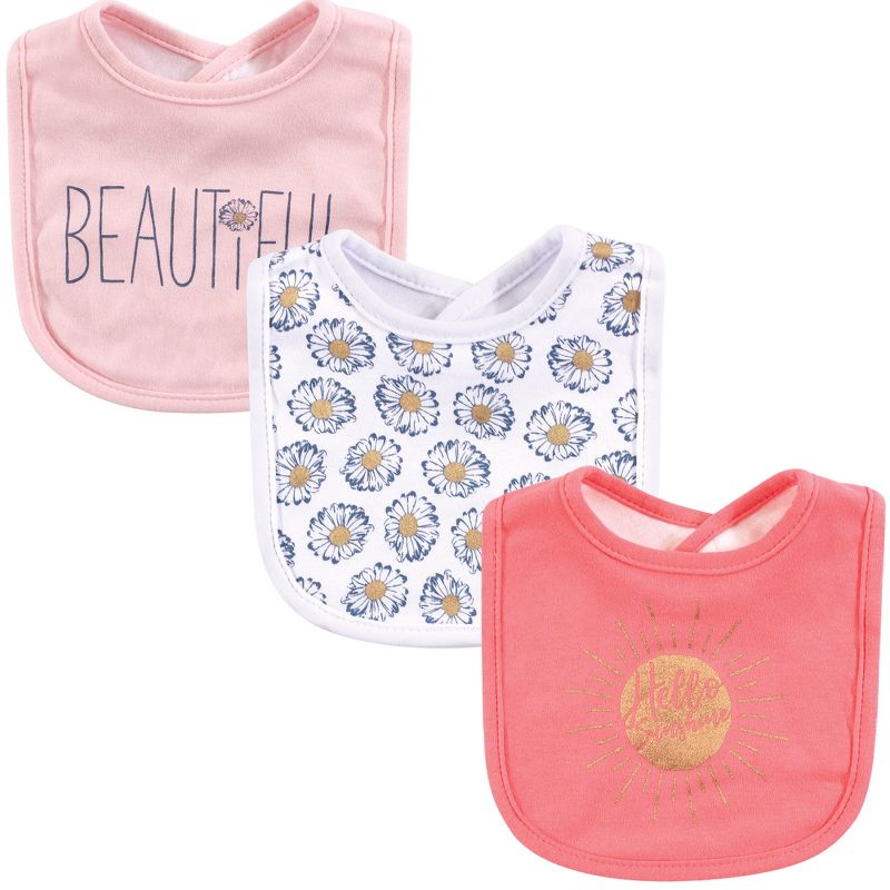 aden by aden + anais essentials 3pk Water Resistant Bib - Minnie Rainbows
