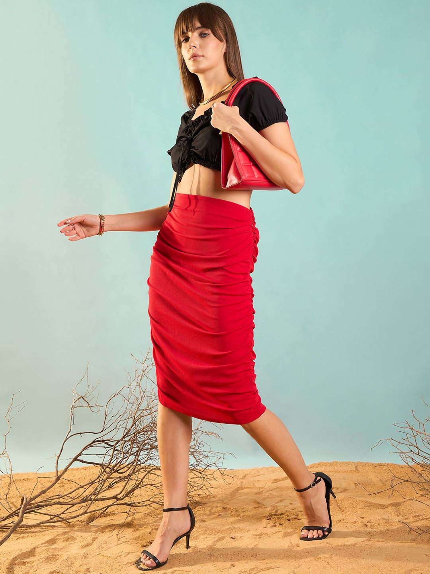 Rare Red Bodycon Skirt