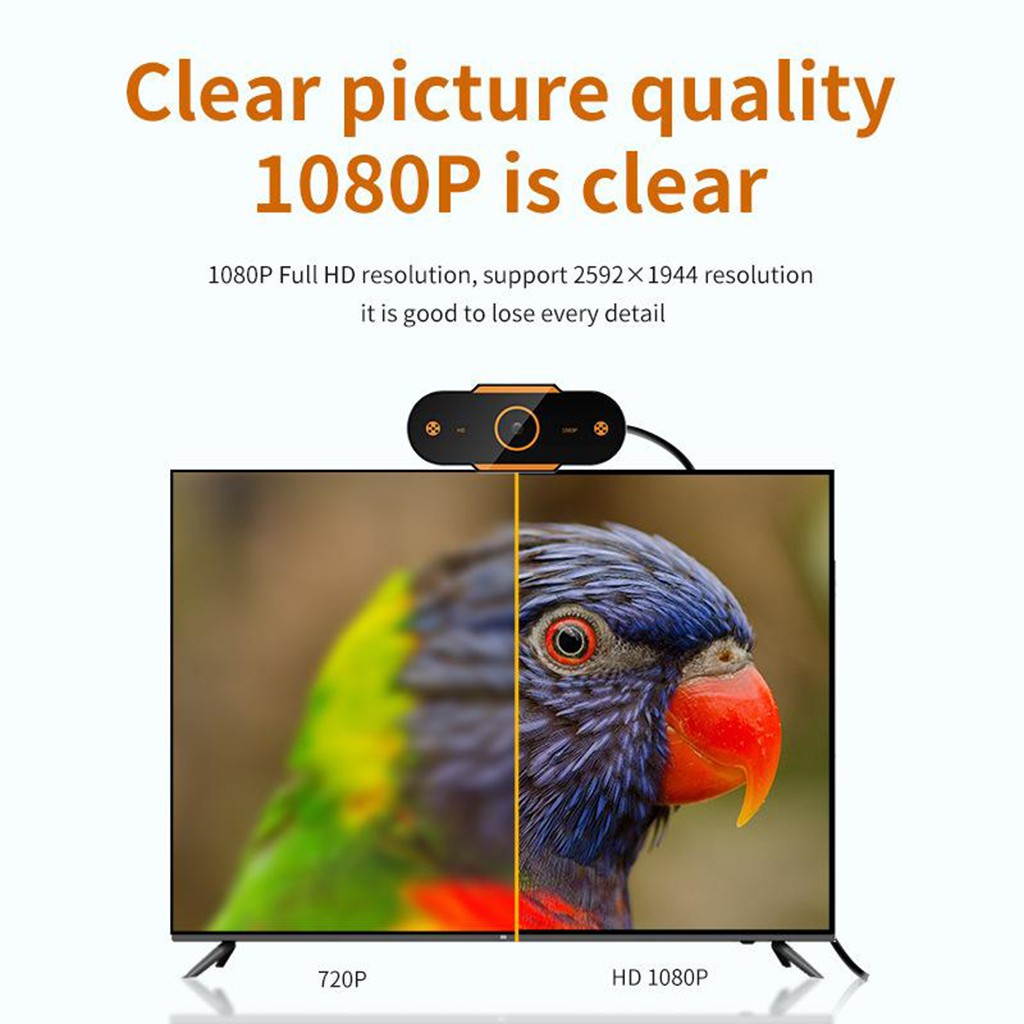 Full HD USB Webcam 2K Auto Focus web camera super wide-angle range with Microphone for PC