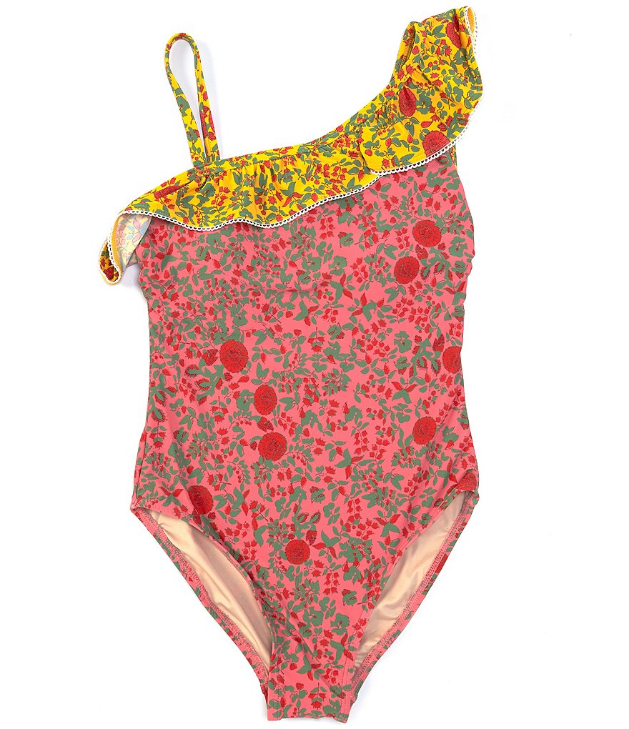 Flapdoodles Big Girls 7-10 Rainbow Tankini & Skirted Two-Piece Swimsuit