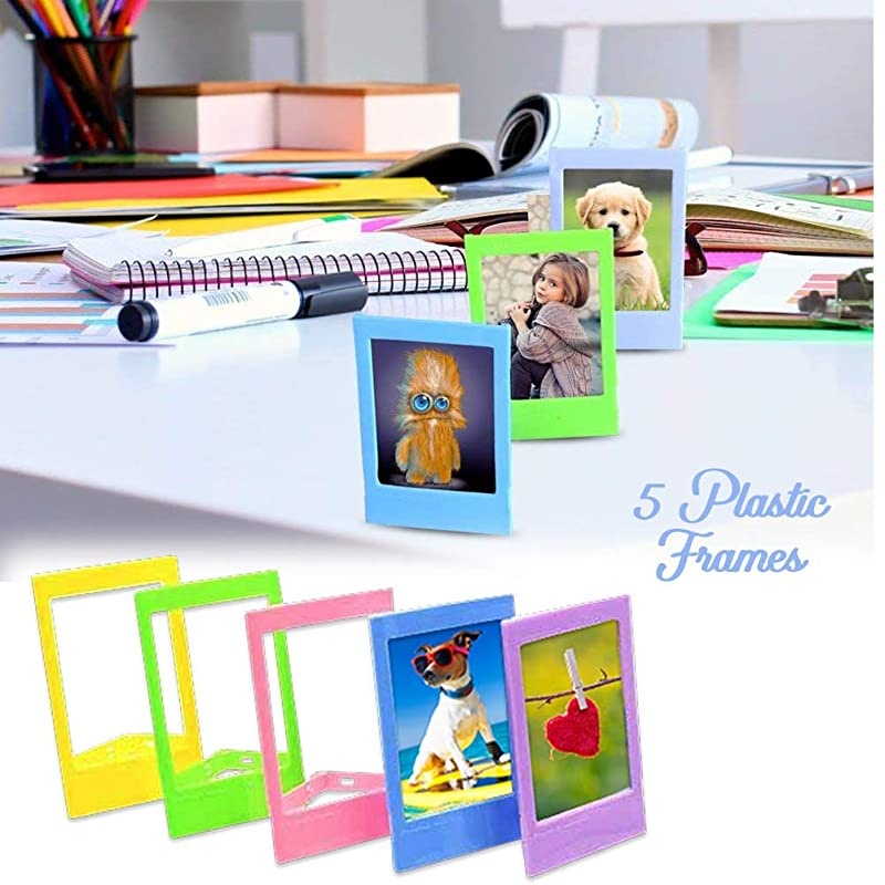 Instax Mini 9 Instant Film Camera + 20 Sheets of Instant Film + Lens Cleaning Cloth + Close-Up Selfie Lens + Wrist Strap | Batteries Included - Pink