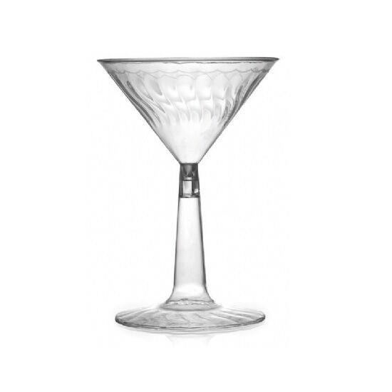Fineline Settings 2306-CL, 6 Oz. Flairware Clear Plastic Martini Glasses, 120/CS