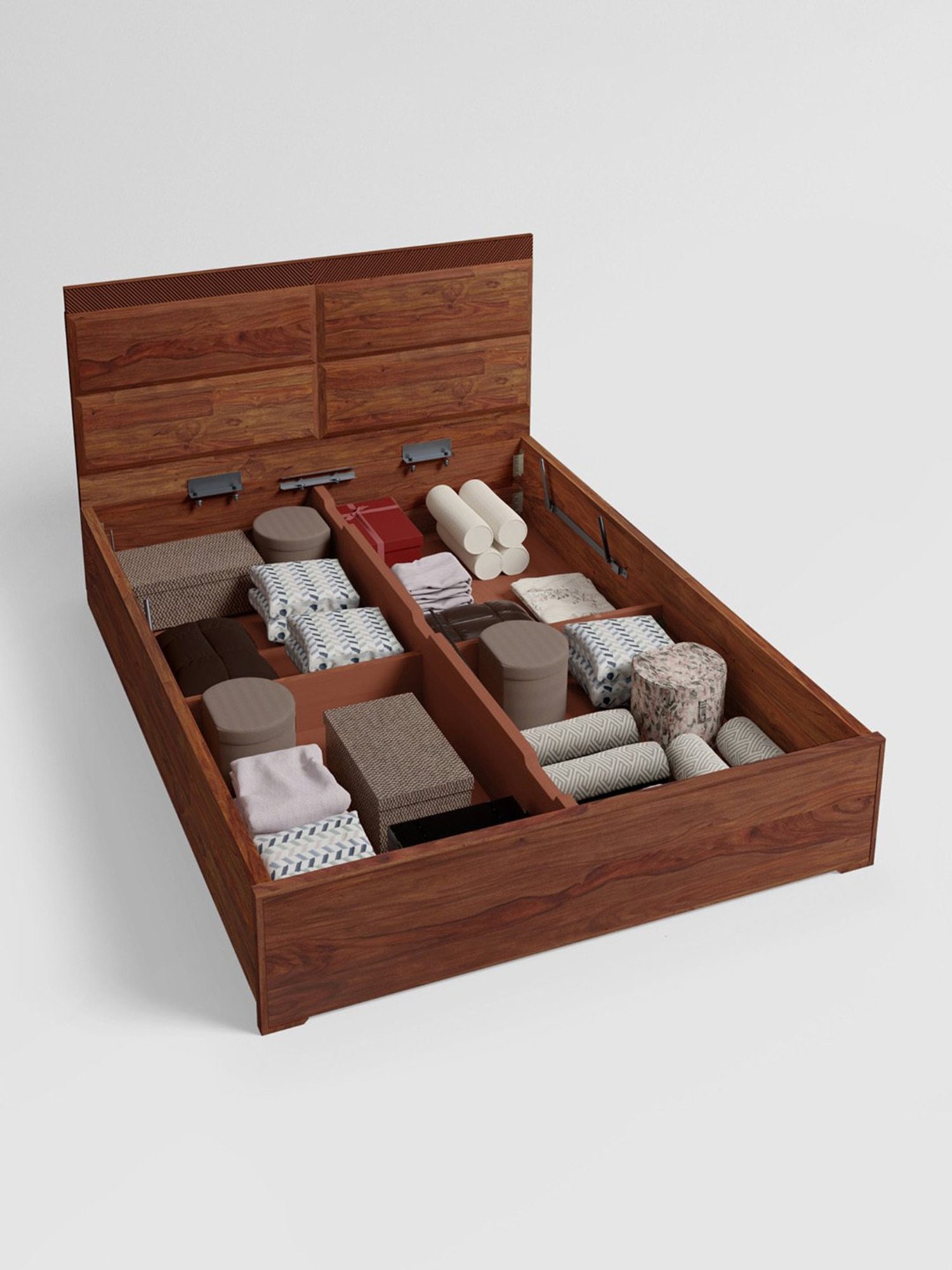 Nilkamal Riva Black Engineered Wood King Size Bed with Storage