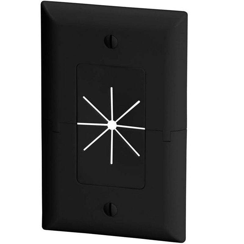 Monoprice Split Plate with Flexible Opening, Black