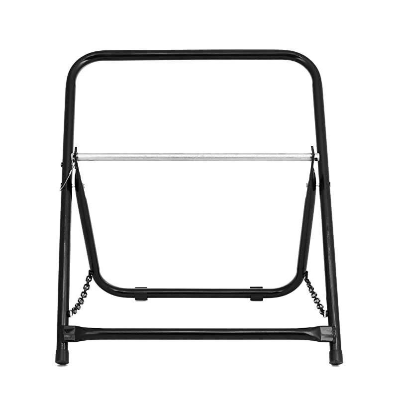 Durable Single Axle Cable Caddy Commercial Industrial Grade Steel Wire Dispenser Compact Design Holds Cable Reels Up to 20quot Diameter and 100 lb Capacity Black