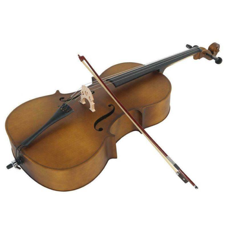 New 4/4 Professional Wood Acoustic Cello for Beginner + Bag+ Bow+ Rosin+ Bridge