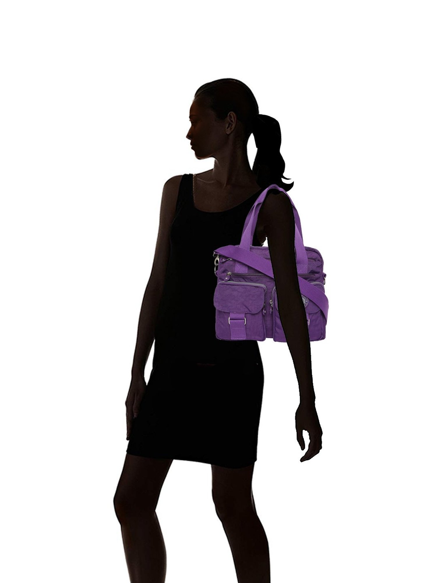 Baomi Purple Solid Medium Shoulder Bag