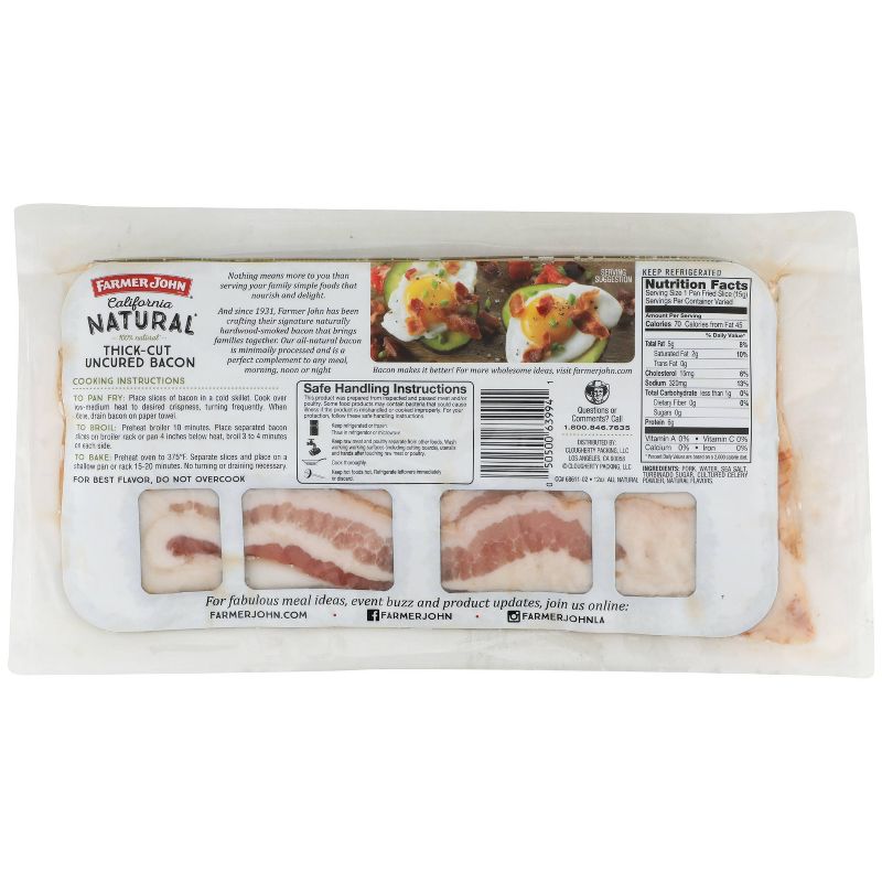 Farmer John Natural Bacon - 12oz
