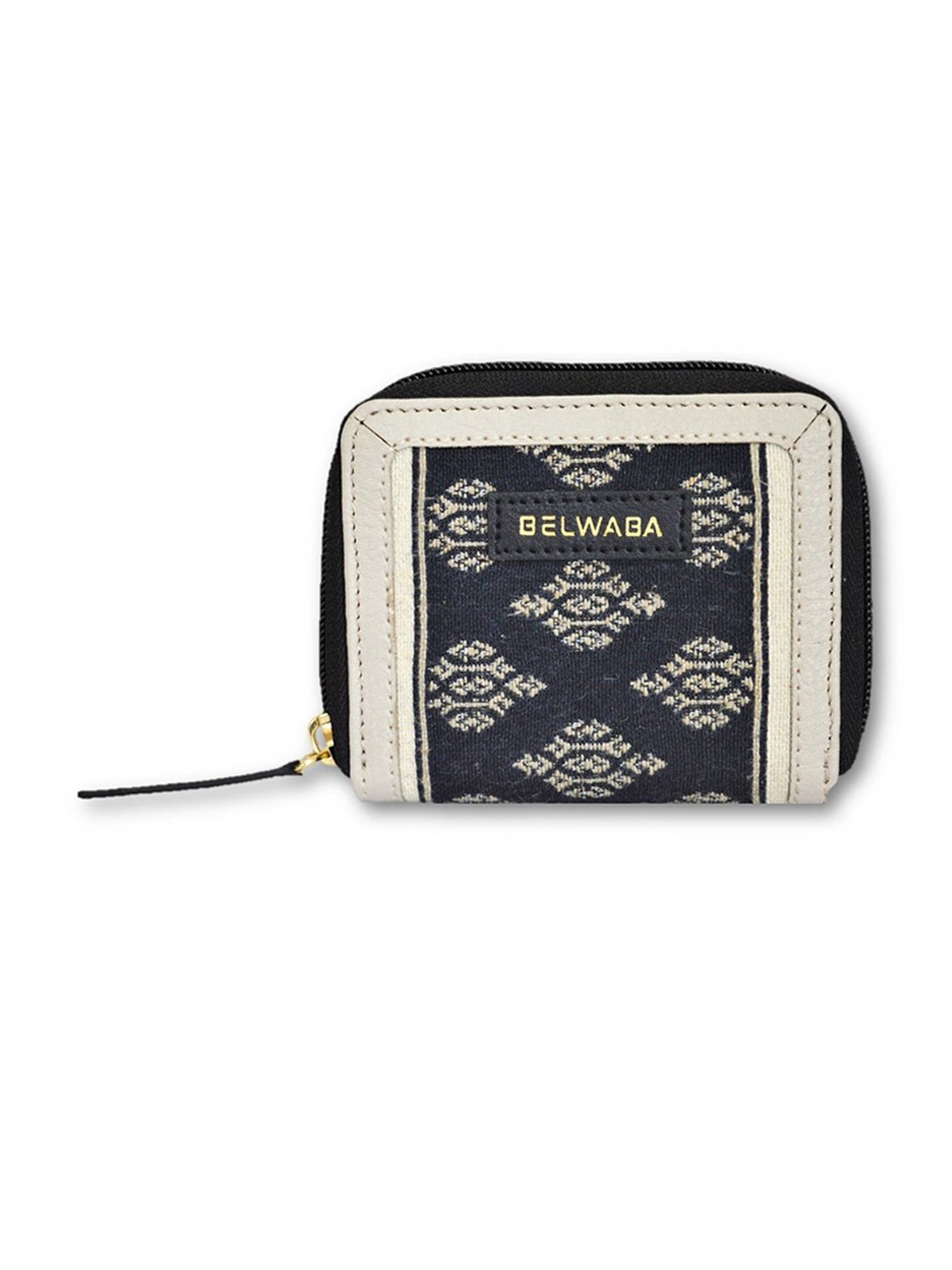 BELWABA Navy Blue Printed Wallet for Women