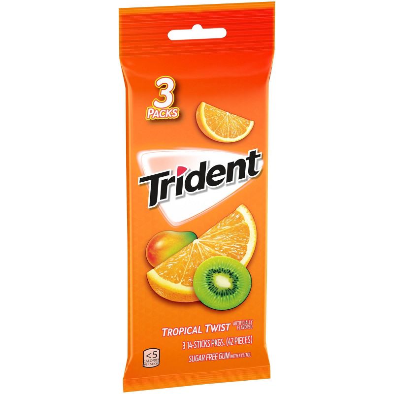 Trident Tropical Twist Sugar Free Gum - 3ct/14pc