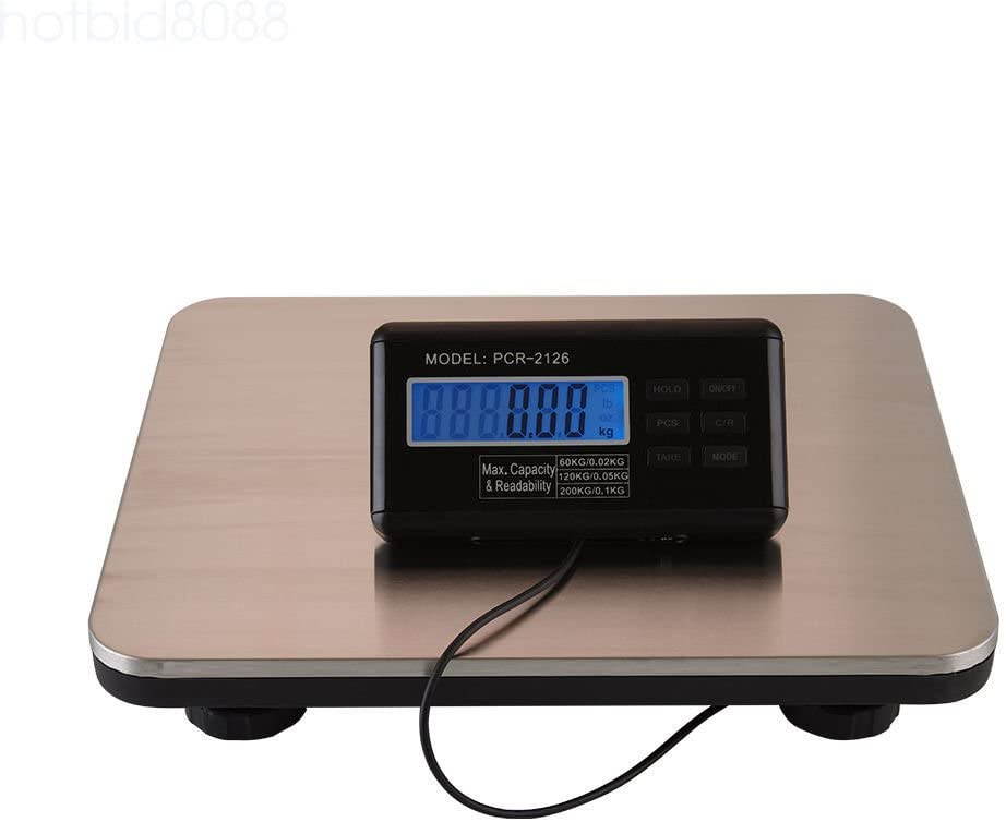 New 400lb Digital Shipping Scale 16.75" x 13.75" Platform Floor Bench