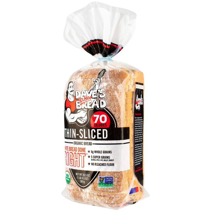 Dave's Killer Bread Organic Thin Sliced White Sandwich Bread - 20.5oz