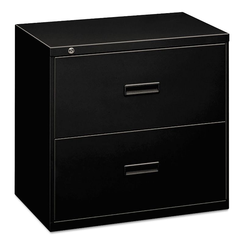 Basyx 400 Series Two-Drawer Lateral File 36w x 19-1/4d x 28-3/8h Black 482LP
