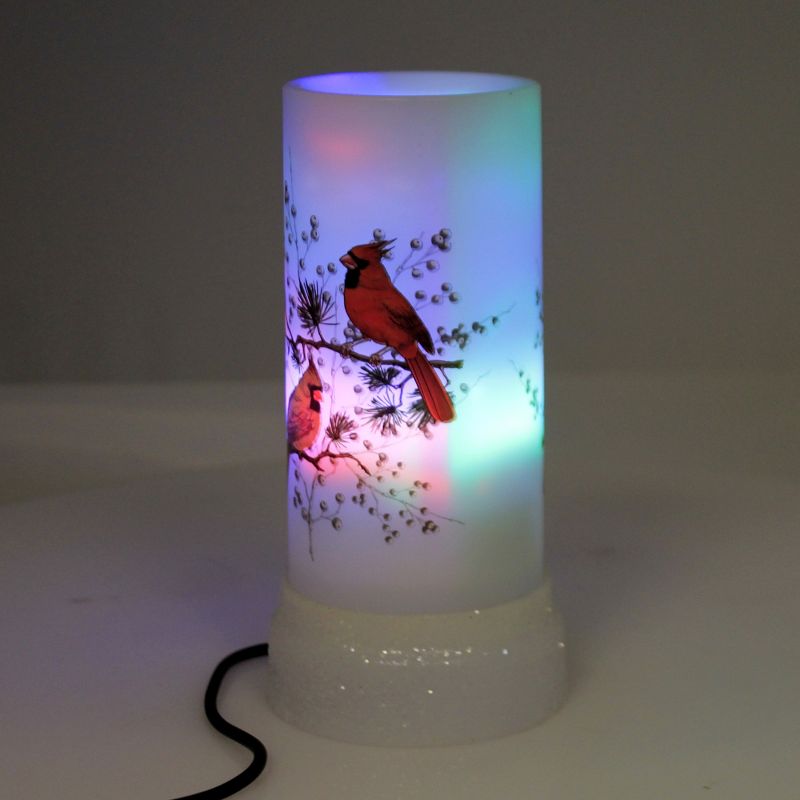 Christmas 6.75" Led Projector W/Cardinals Snowflakes  -  Decorative Figurines