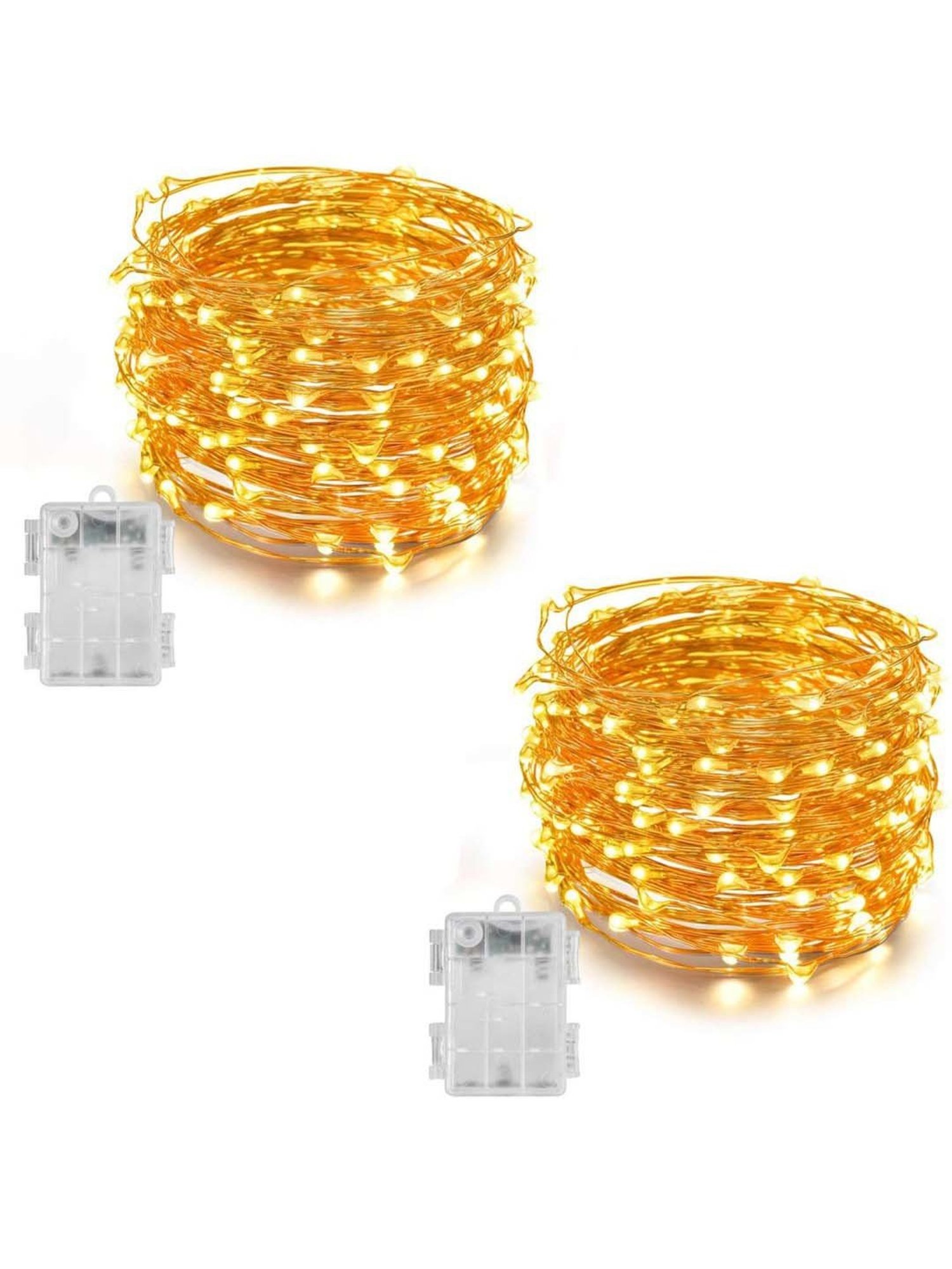 Homesake Yellow Copper 50-Led Fairy String Lights - Set of 2
