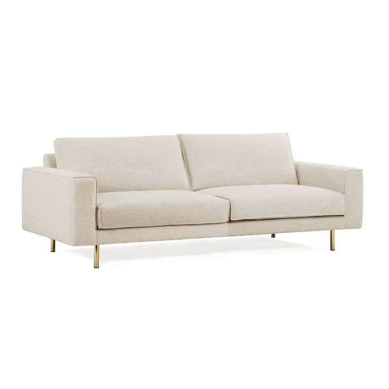 Deborah Modern Glam Sofa Alabaster White - Poly & Bark